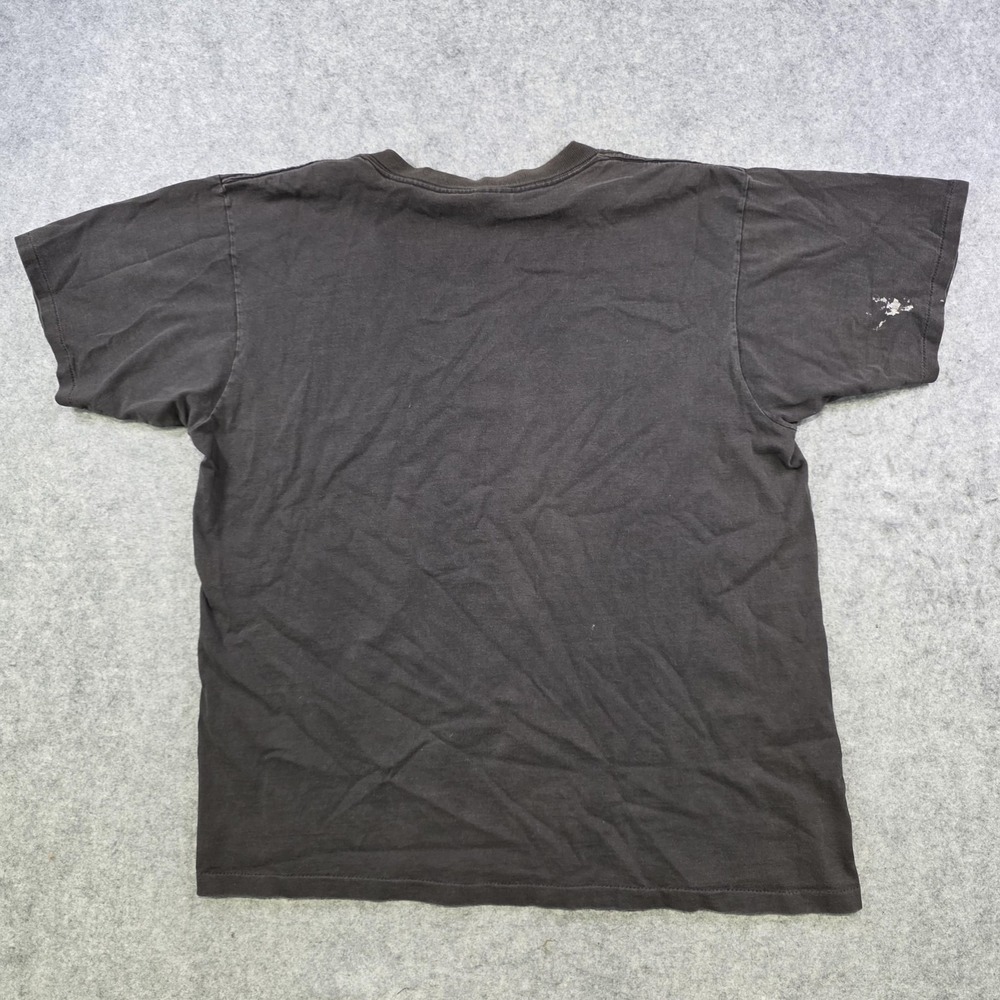 Vintage Argo Sport Shirt Mens XL Black All This And Brains‎ Too Funny Quote Tee - Picture 10 of 12